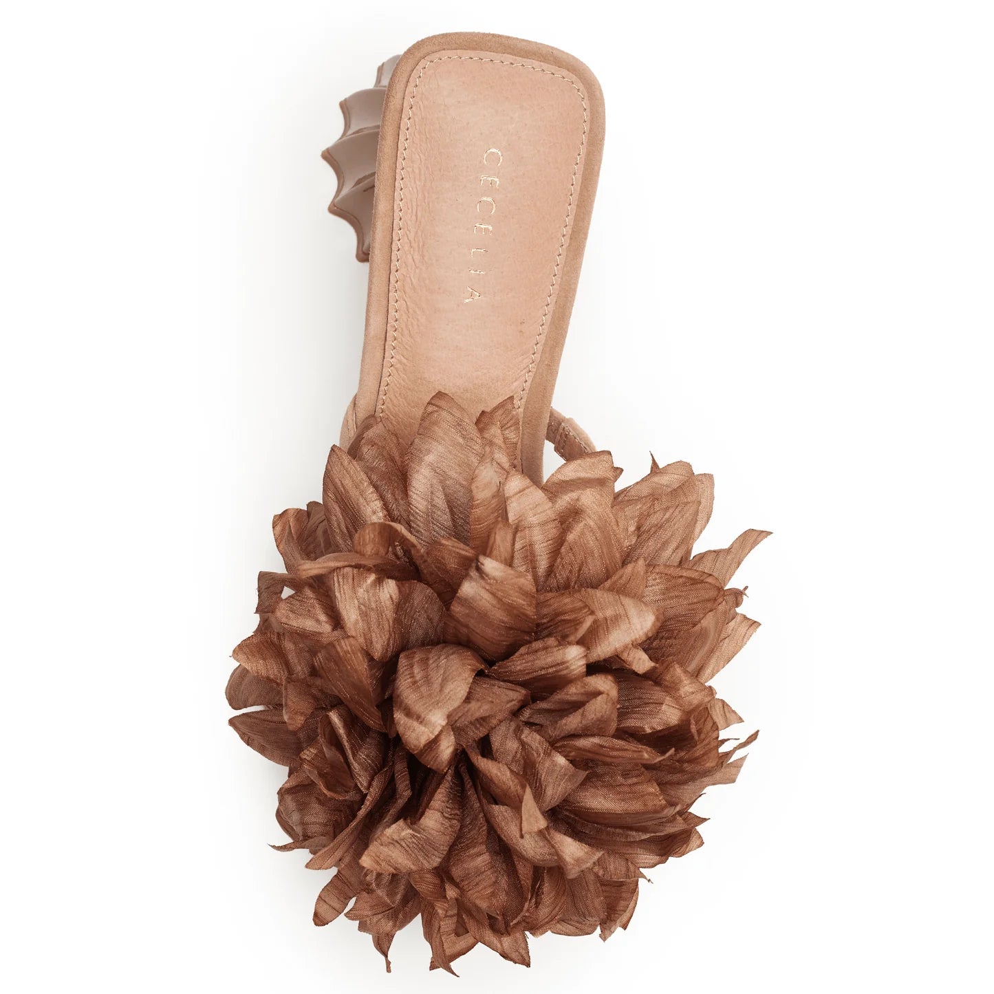 CECELIA DAHLIA HEELS IN TAUPE