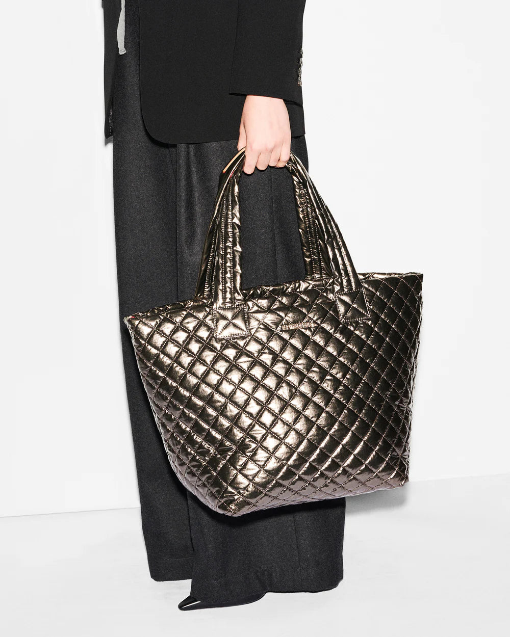 MZ WALLACE MEDIUM METRO TOTE DELUXE IN MOONDUST