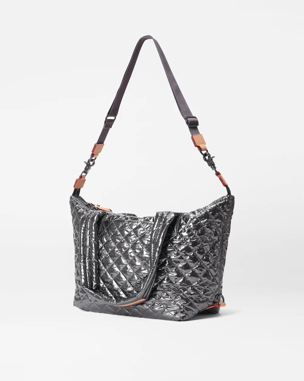 MZ WALLACE MEDIUM SUTTON DELUXE IN ANTHRACITE METALLIC