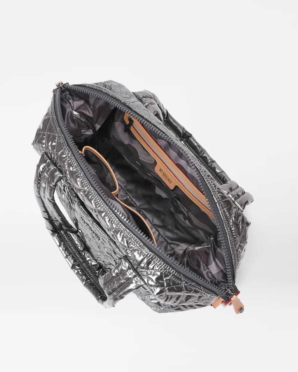 MZ WALLACE MEDIUM SUTTON DELUXE IN ANTHRACITE METALLIC