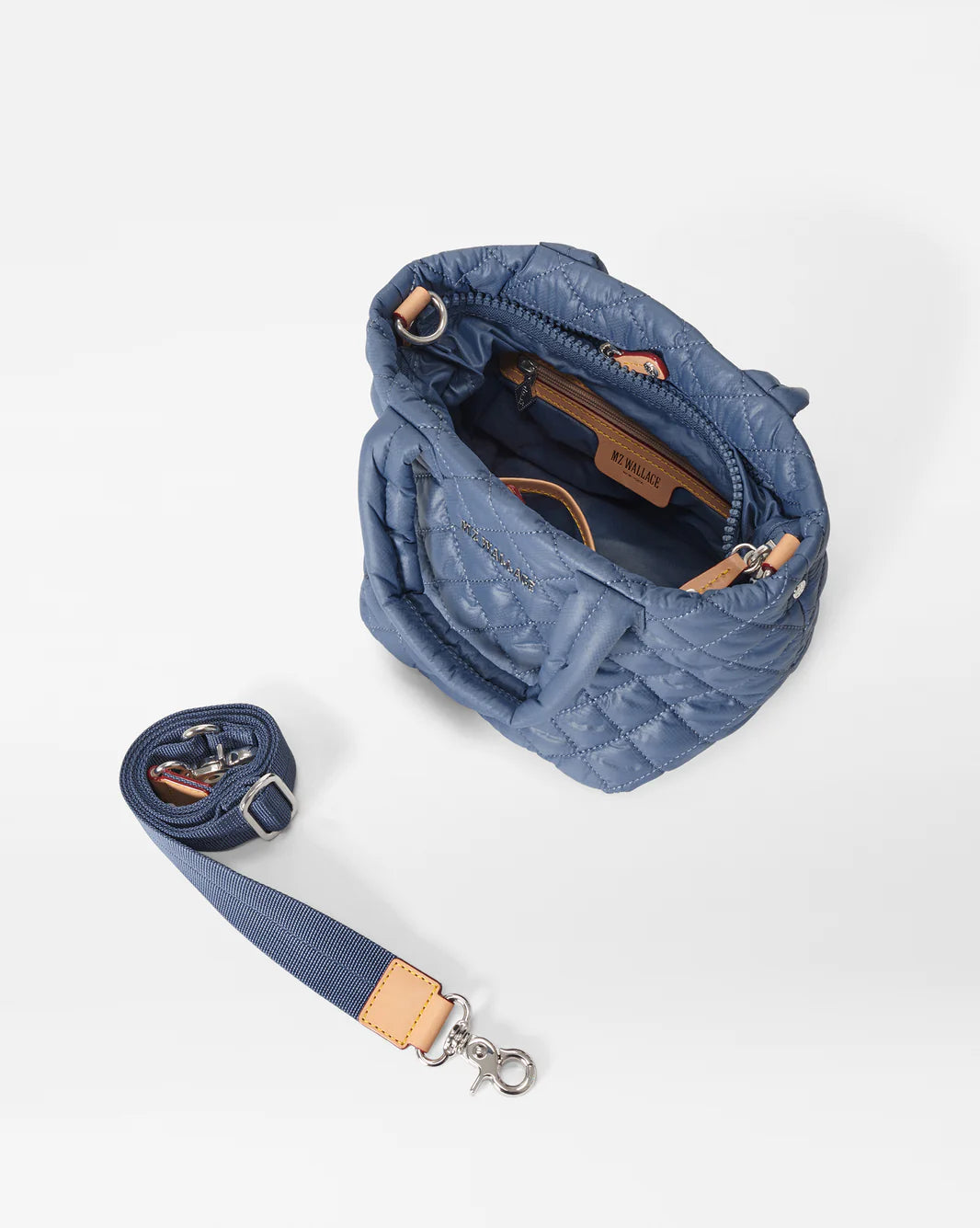 MZ WALLACE MICRO METRO TOTE DELUXE IN DENIM REC