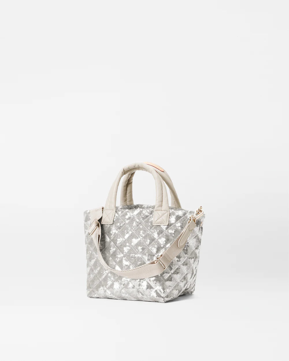 MZ WALLACE MICRO METRO TOTE DELUXE IN ICE SEQUIN