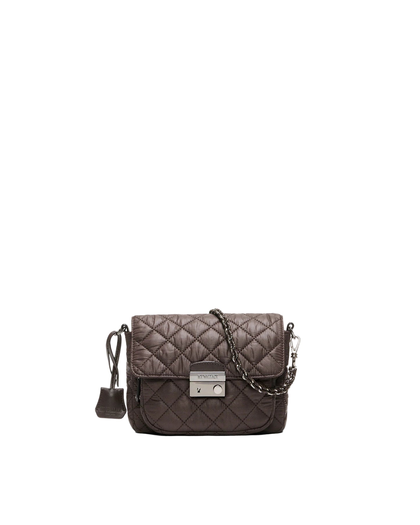 MZ WALLACE SMALL CROSBY LOCK CROSSBODY BAG IN ESPRESSO