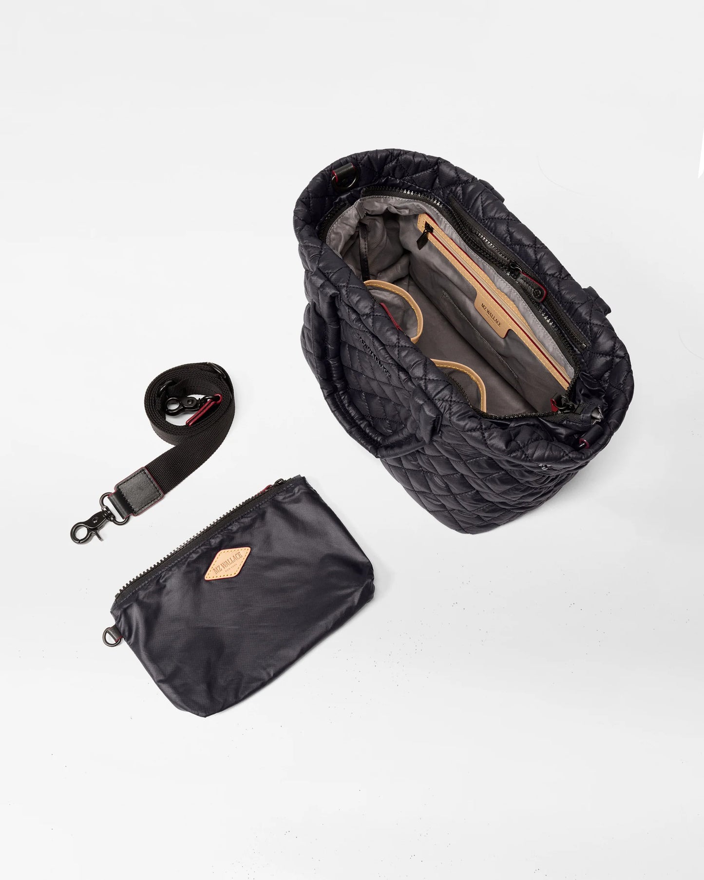 MZ WALLACE XS BLACK METRO CITY TOTE BAG IN BLACK