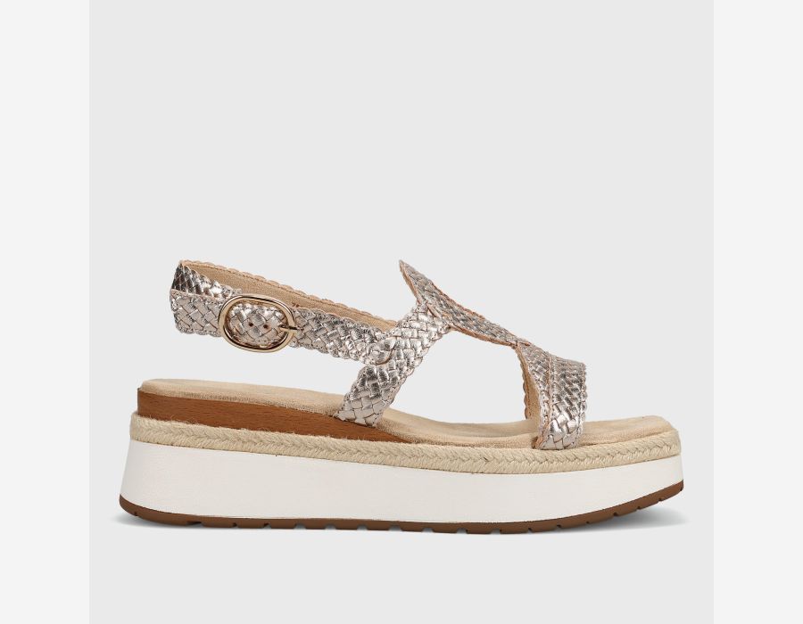 VANELI EMALIA SANDAL IN SHELL WOVEN NAPPA