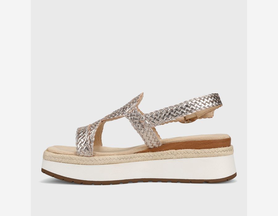 VANELI EMALIA SANDAL IN SHELL WOVEN NAPPA
