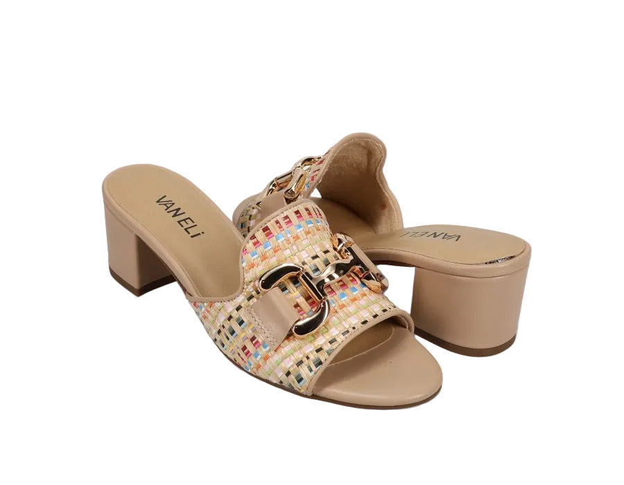 VANELI OKSANA SANDAL IN NATURAL MULTI HOLDO