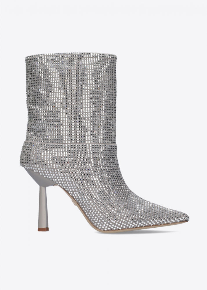 LOLA CRUZ KOILO BOOT IN SILVER