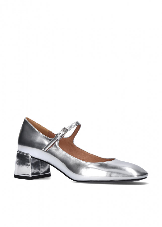 BIBI LOU CARDIFF HEEL IN SILVER