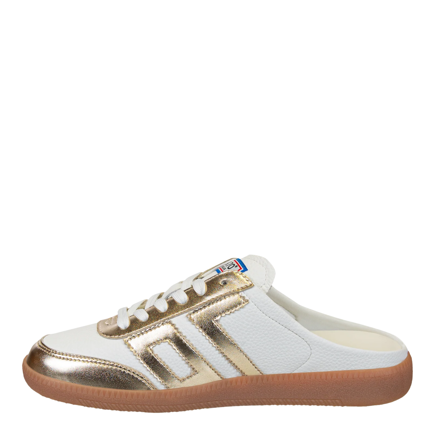 BACK 70 EASTER IN METALLIC GOLD BACKLESS SNEAKER