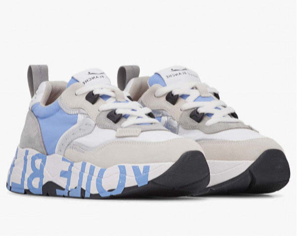 VOILE BLANCHE CLUB105 SNEAKER IN GREY-LIGHT BLUE