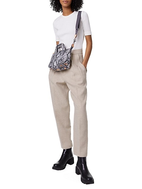 MZ WALLACE MICRO SUTTON IN GREY SNAKE