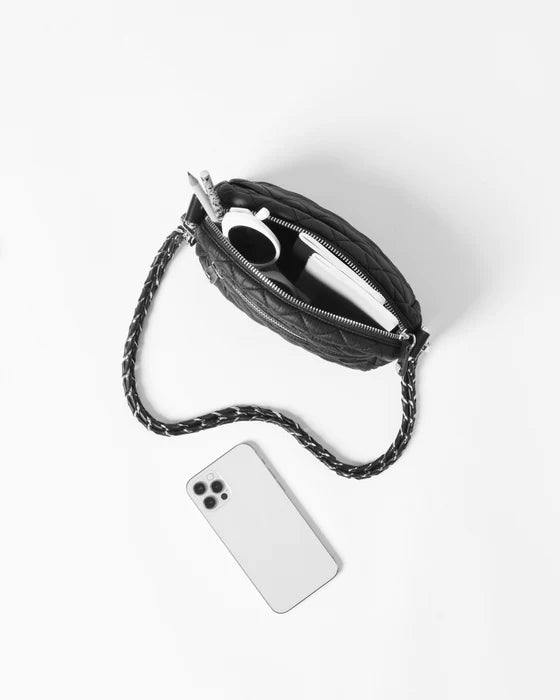 MZ WALLACE MINI CROSBY IN ANTHRACITE METALLIC