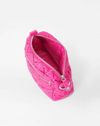 MZ WALLACE FUSHSIA SEQUENED MINI CROSBY