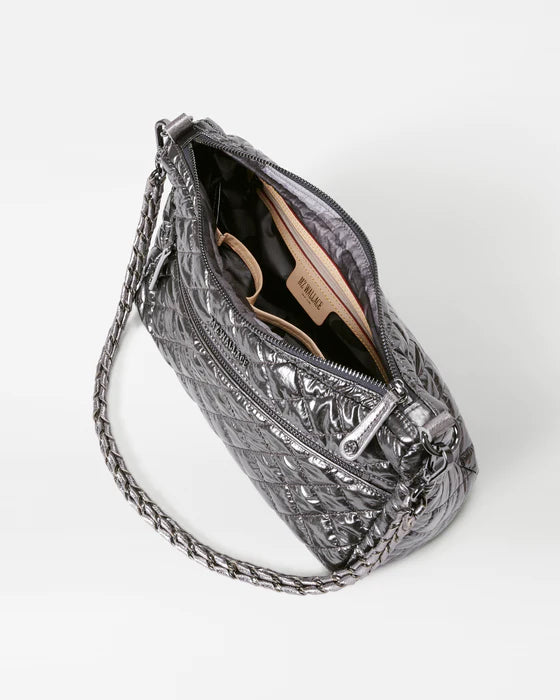 MZ WALLACE CROSBY SHOULDER BAG ANTHRACITE METALLIC