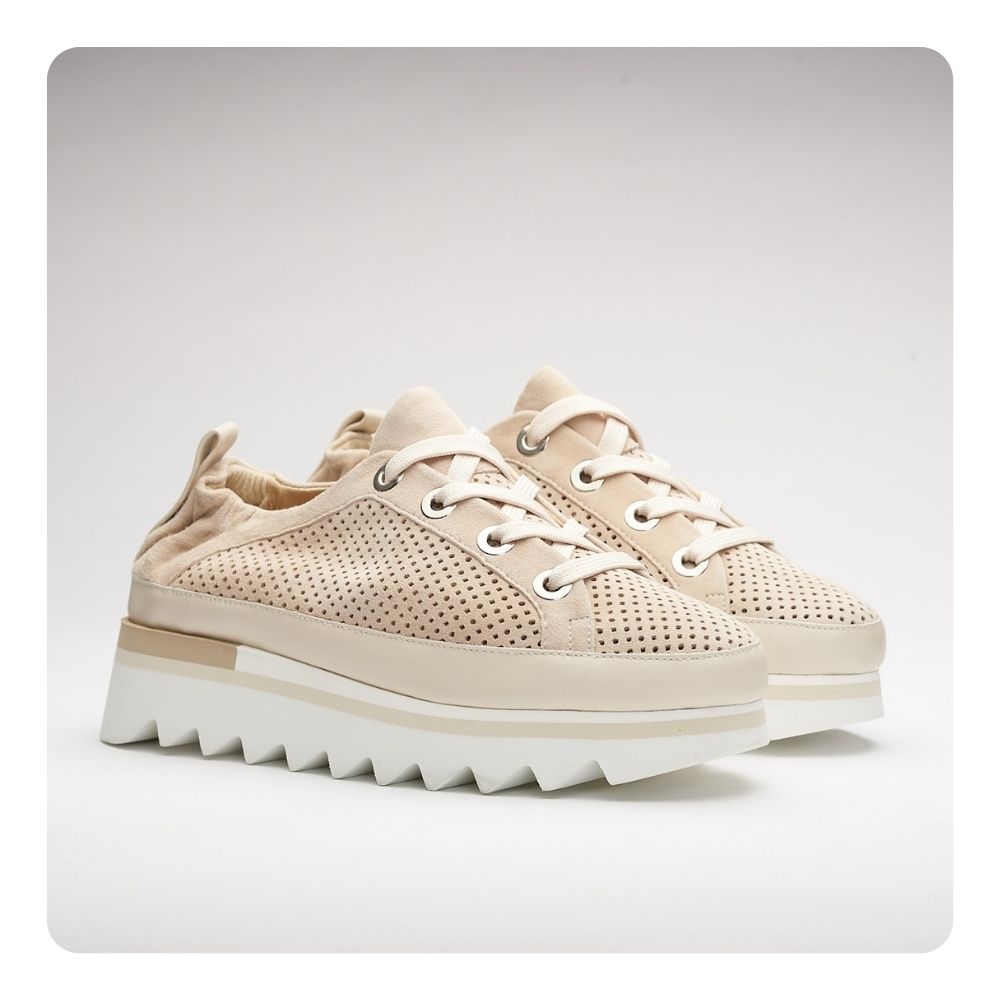 SOFTWAVES BLISS SNEAKER IN CREME