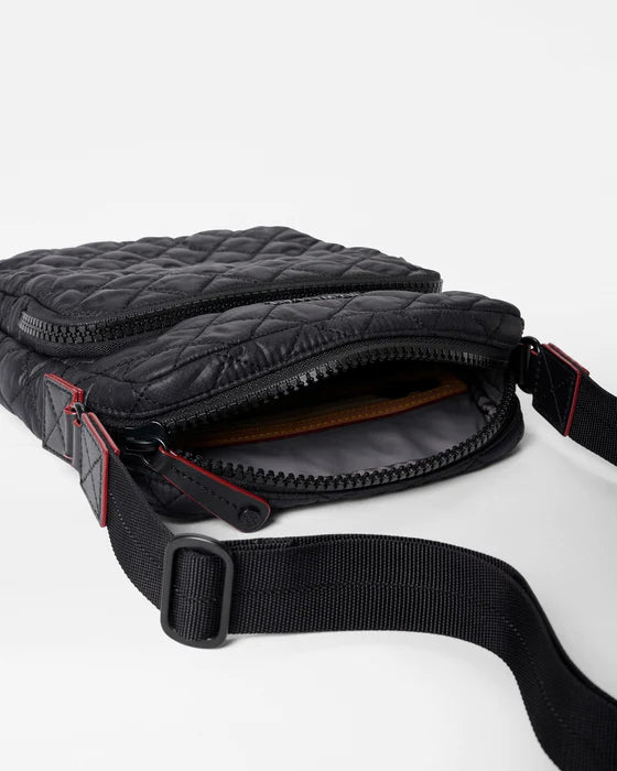 MZ WALLACE LARGE METRO CROSSBODY IN BLACK REC