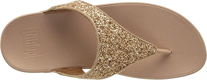 FITFLOP LULU SANDAL GOLD WITH GLITTER