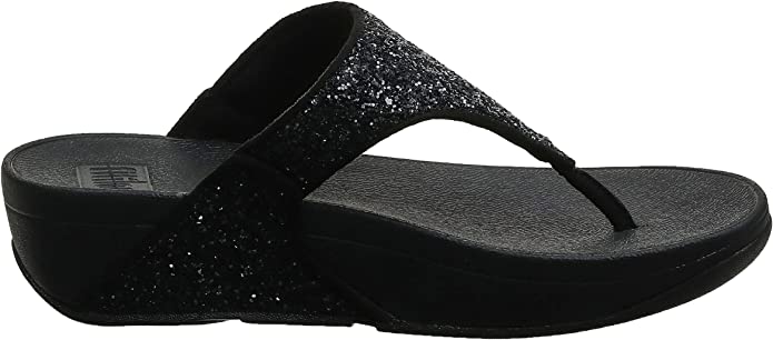 FITFLOP LULU SANDAL BLACK WITH GLITTER