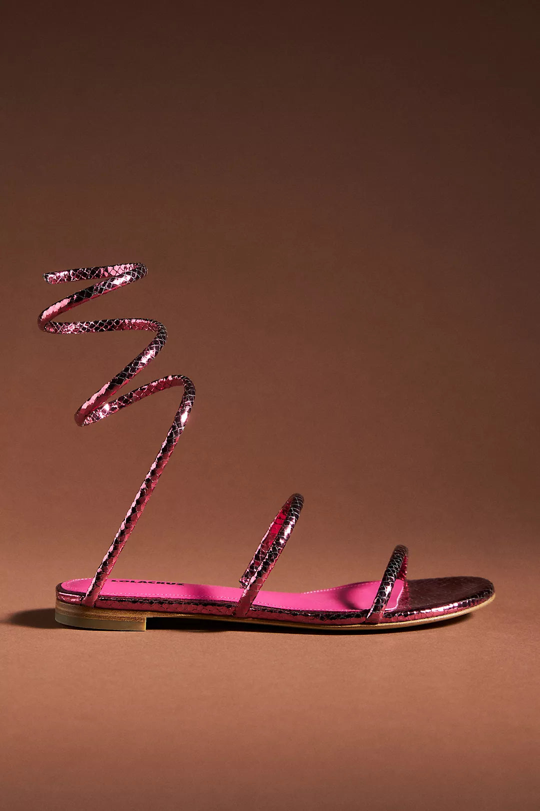 LOLACRUZ PIALE SANDALS IN MEDIUM PINK