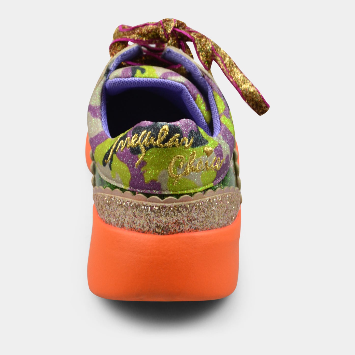 IRREGULAR CHOICE SNEAKERS IN ORANGE PATTERN