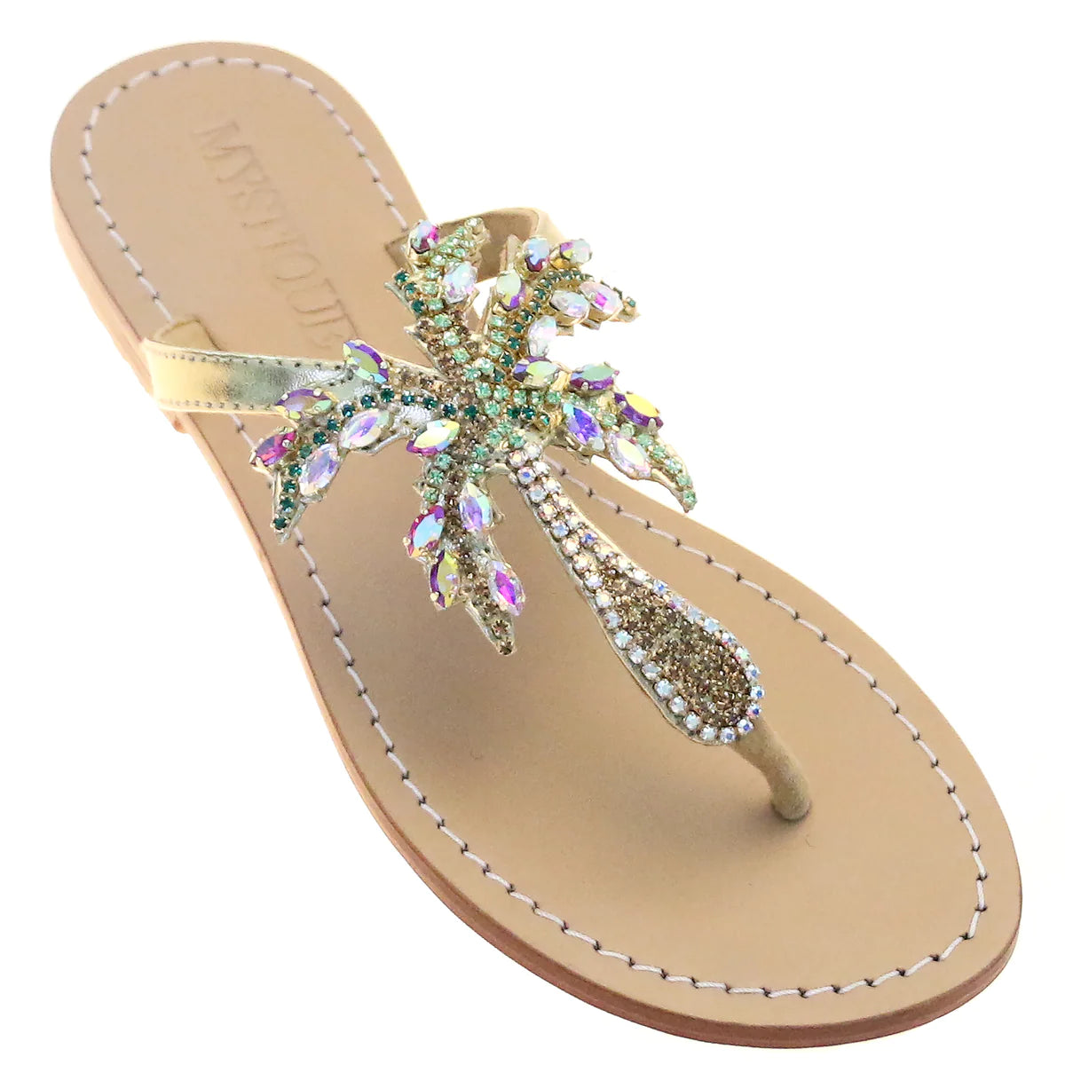 MYSTIQUE ADEN PALM TREE SEQUIN SANDAL