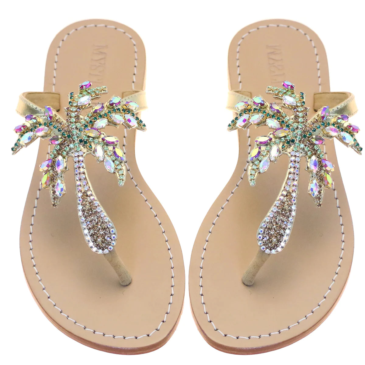 MYSTIQUE ADEN PALM TREE SEQUIN SANDAL