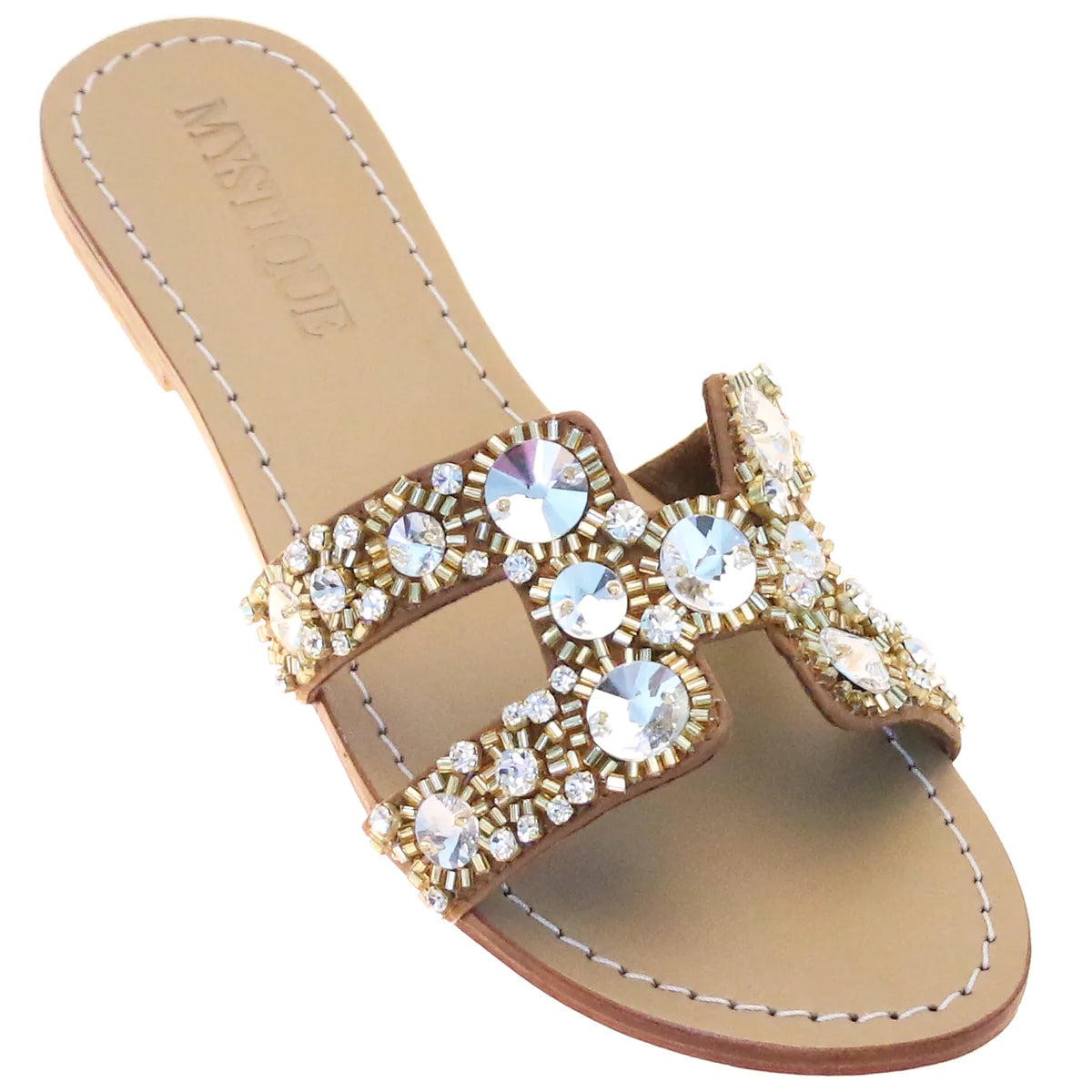 MYSTIQUE AJEX BROWN SEQUIN SANDAL