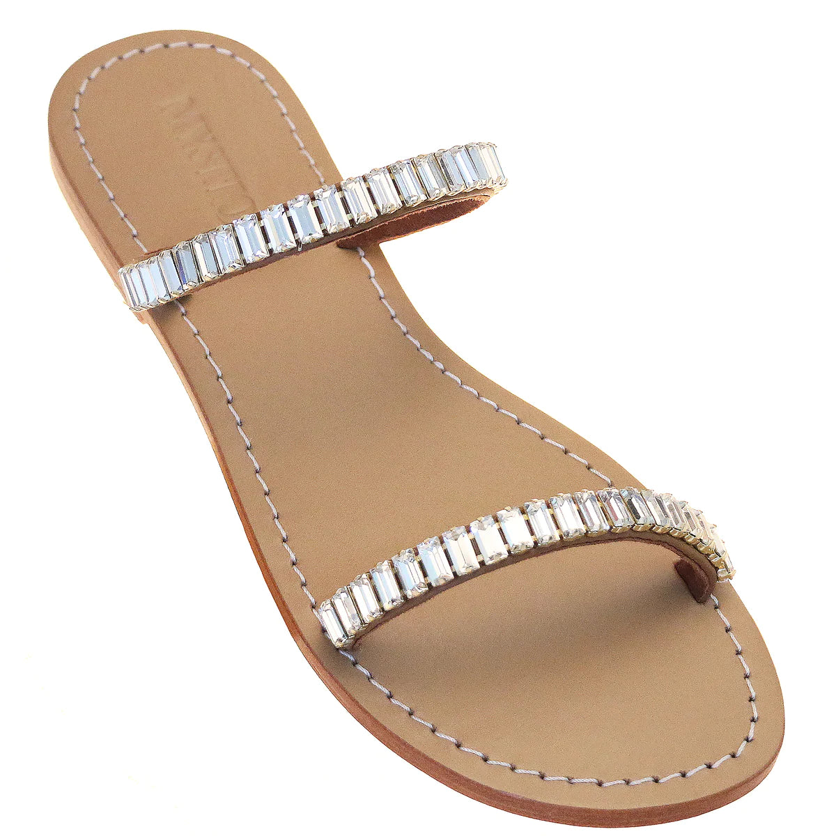 MYSTIQUE AKRON SANDAL BROWN WITH SEQUINS