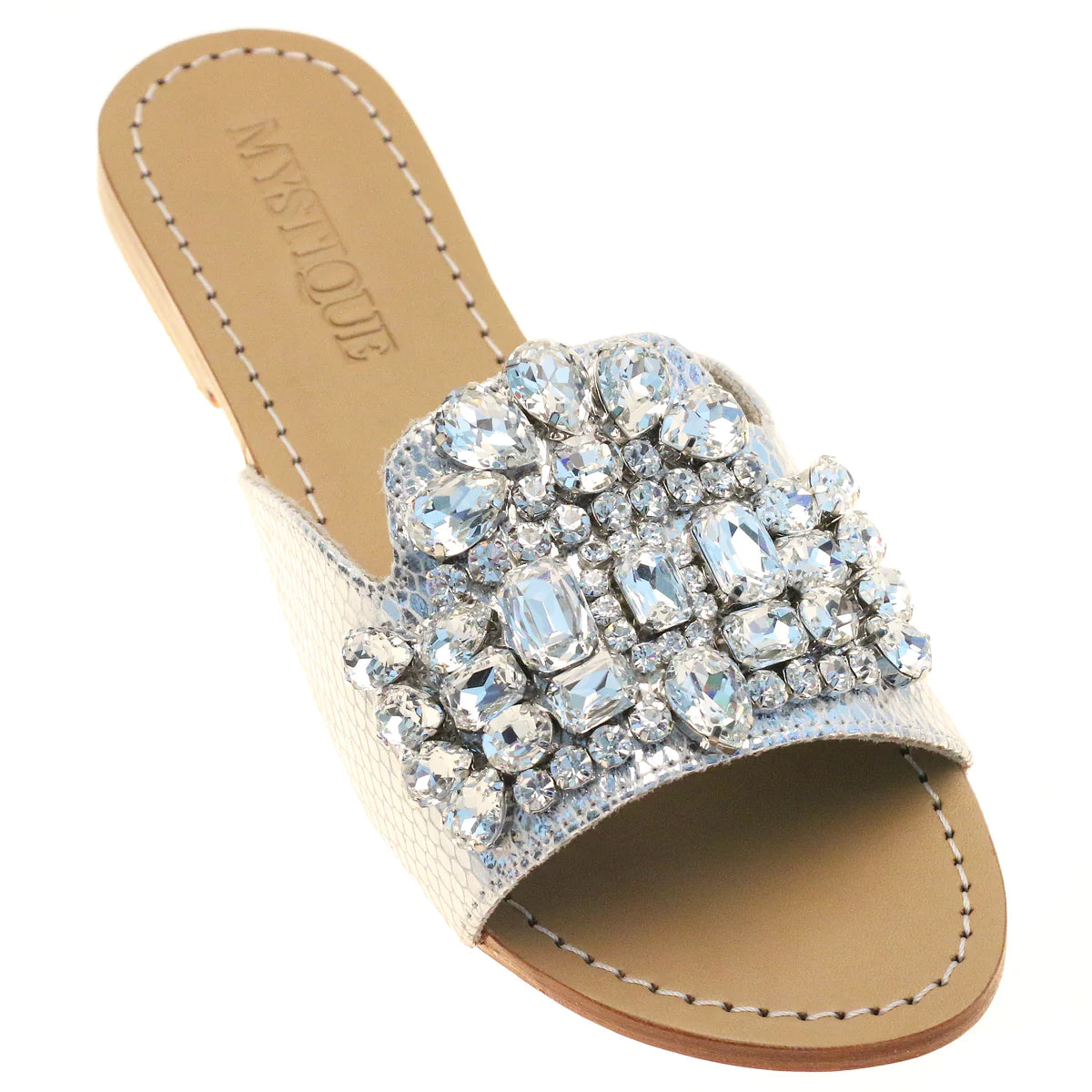 MYSTIQUE CALIAS SILVER SEQUIN SANDAL