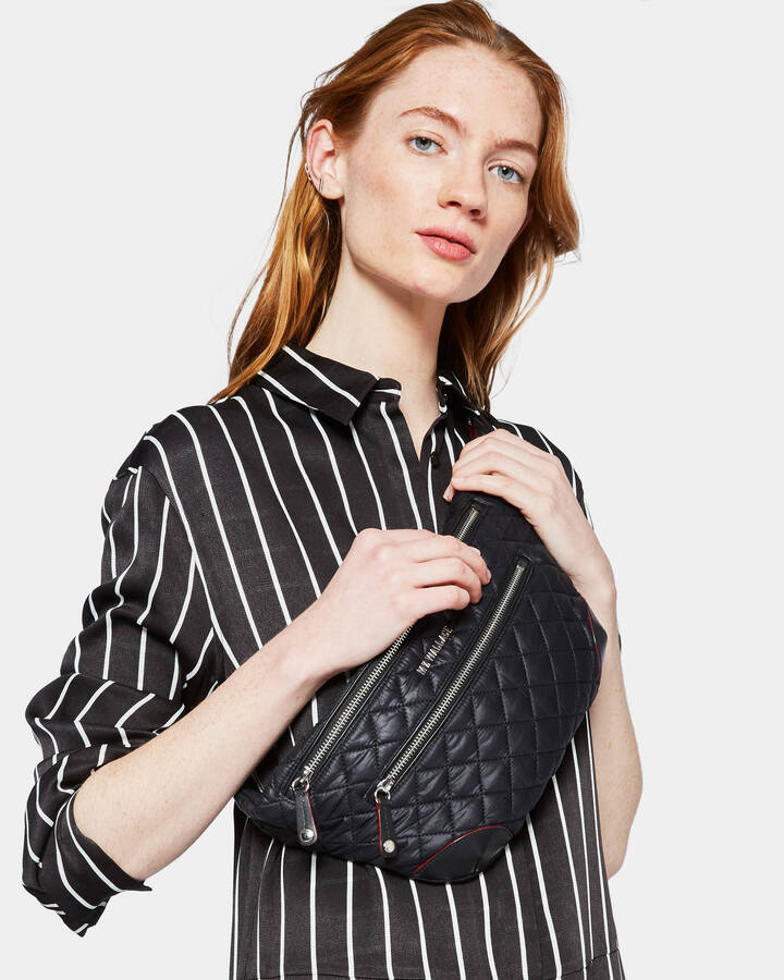 MZ WALLACE CROSBY BELT BAG IN BLACK