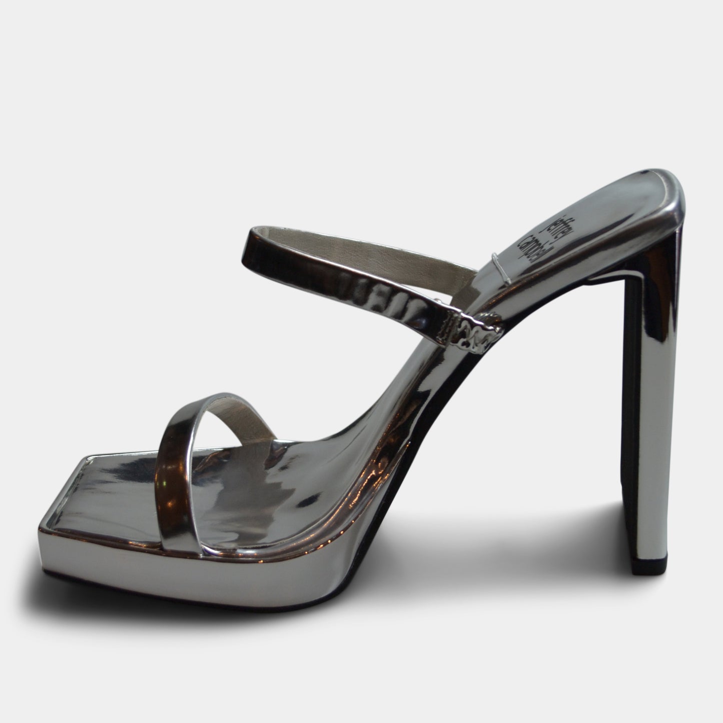 JEFFREY CAMPBELL HUSTLER HEEL IN SILVER