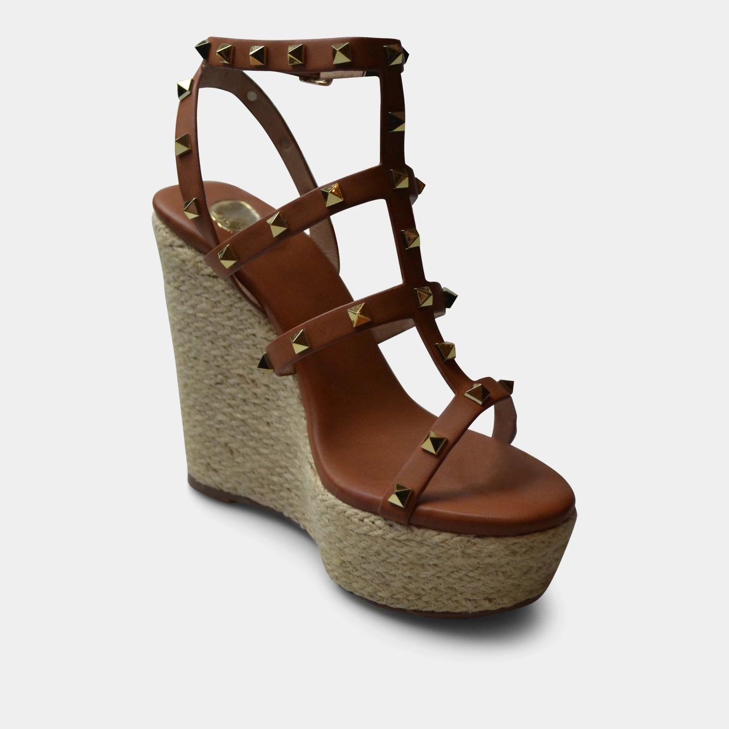 EXE' ROSA SANDAL WEDGE IN TAN