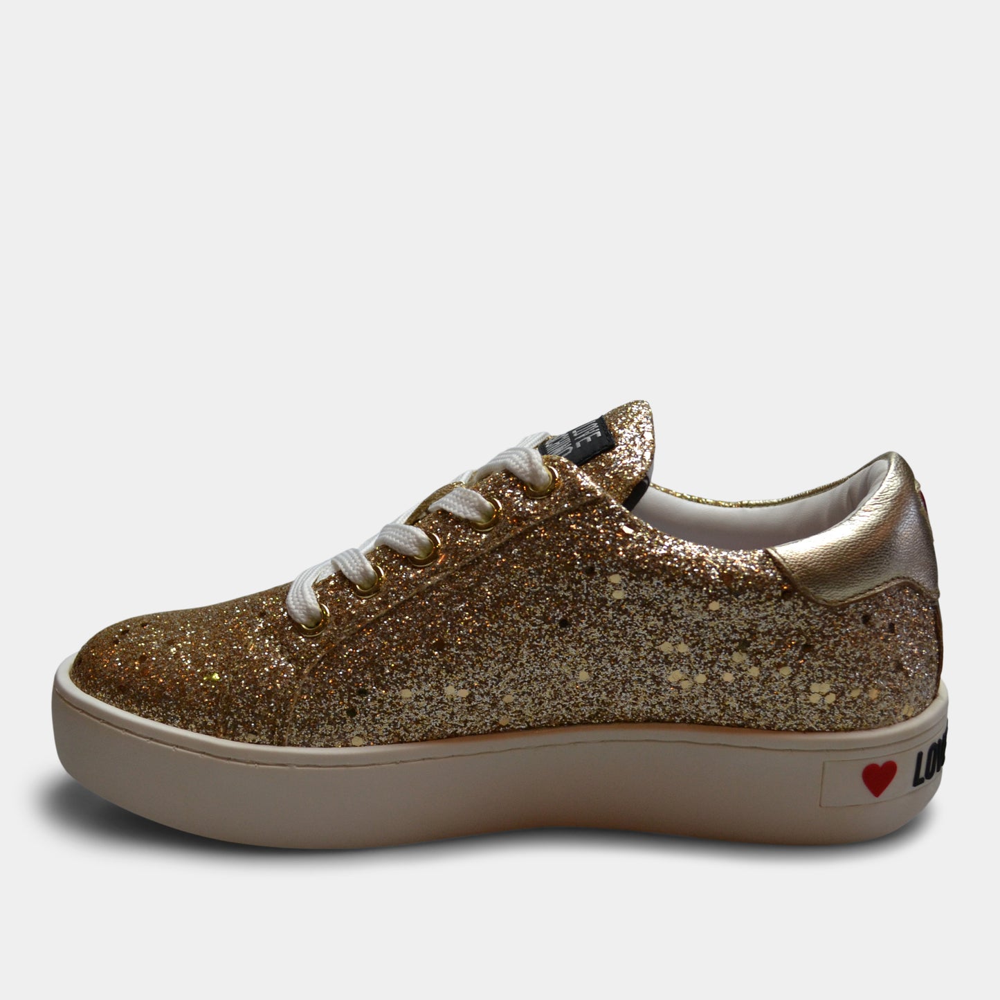 LOVE MOSCHINO SNEAKER IN GOLD