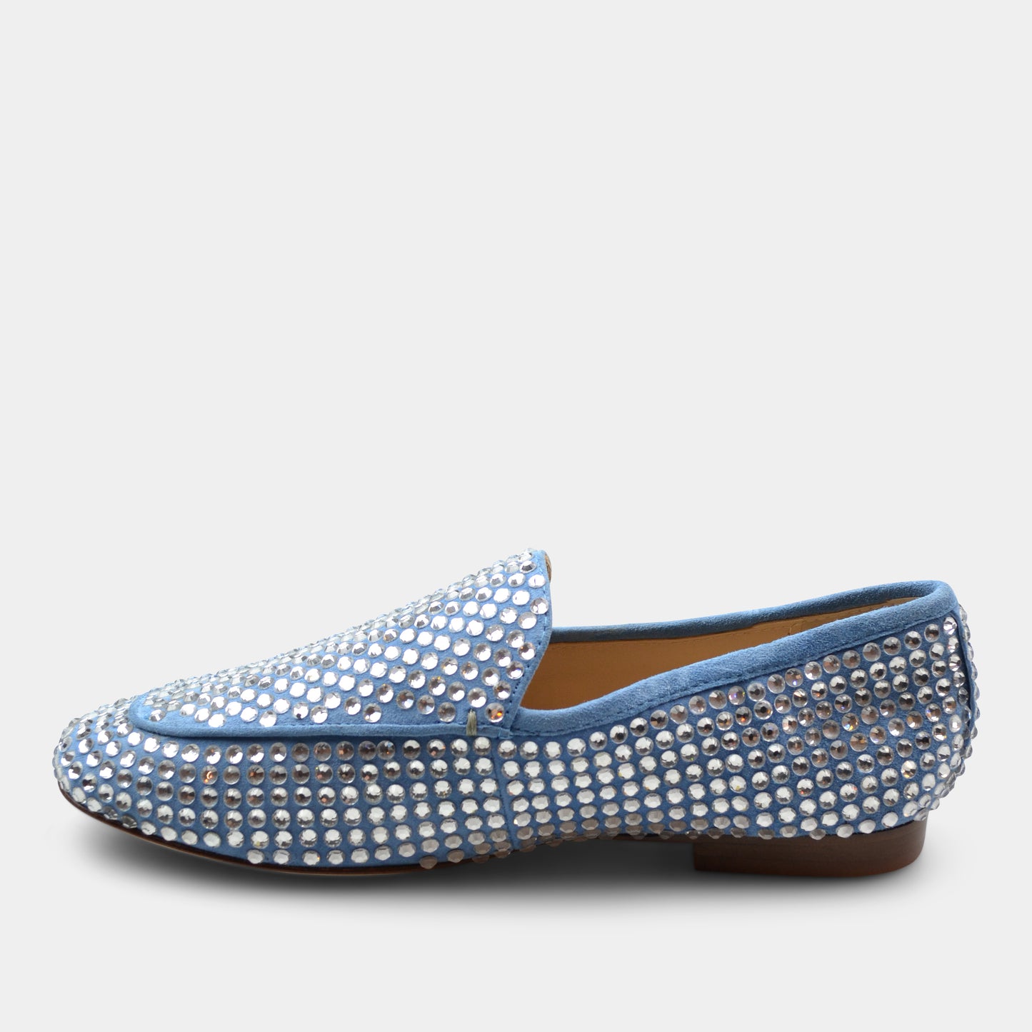 LOLA CRUZ LOAFERS IN LIGHT BLUE