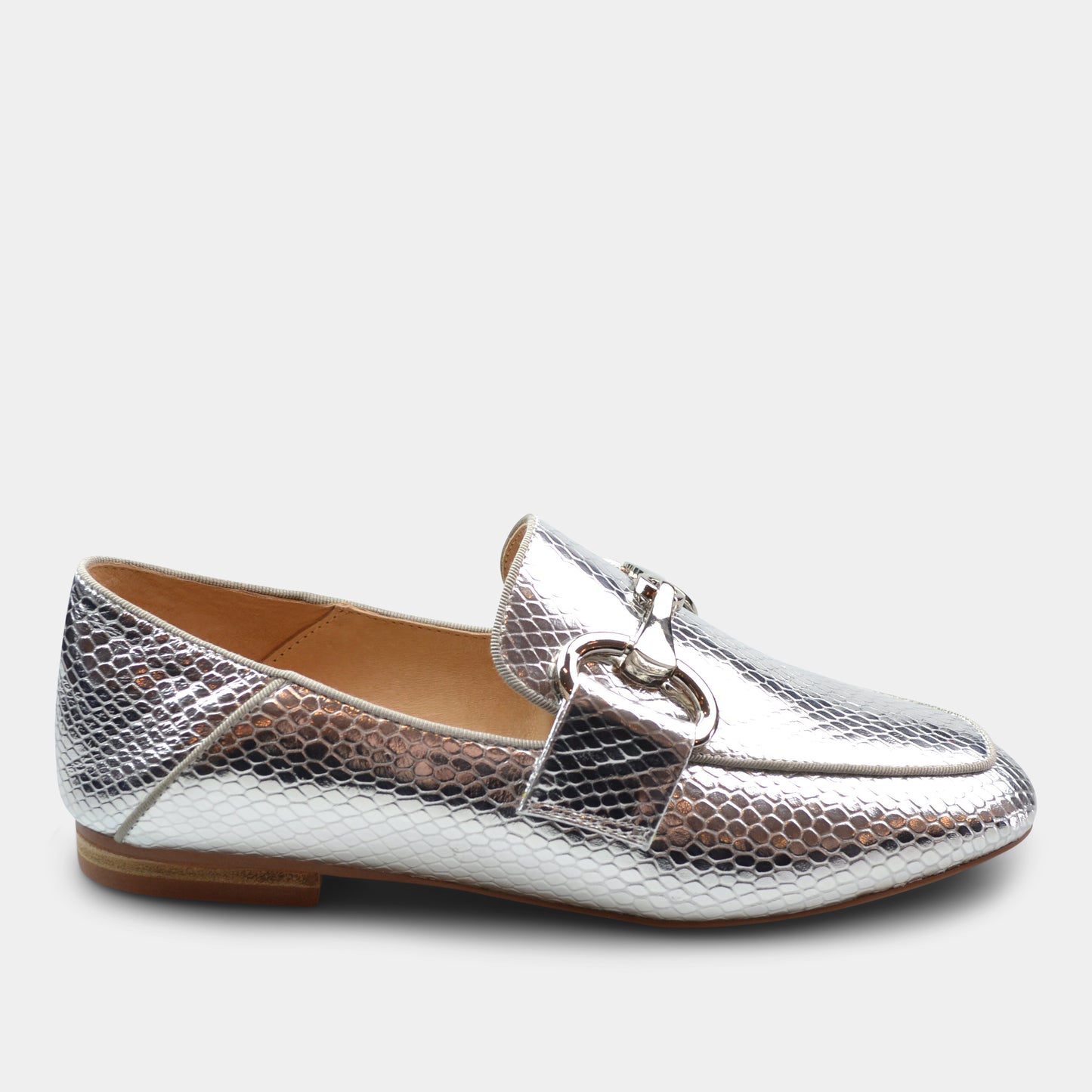 BIBI LOU LOAFERS IN SILVER