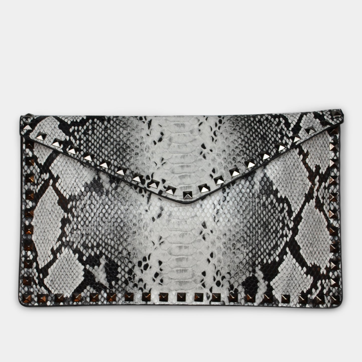 FASHION BY A STEP ABOVE SNAKE SKIN ENVELOPE WITH STUDS