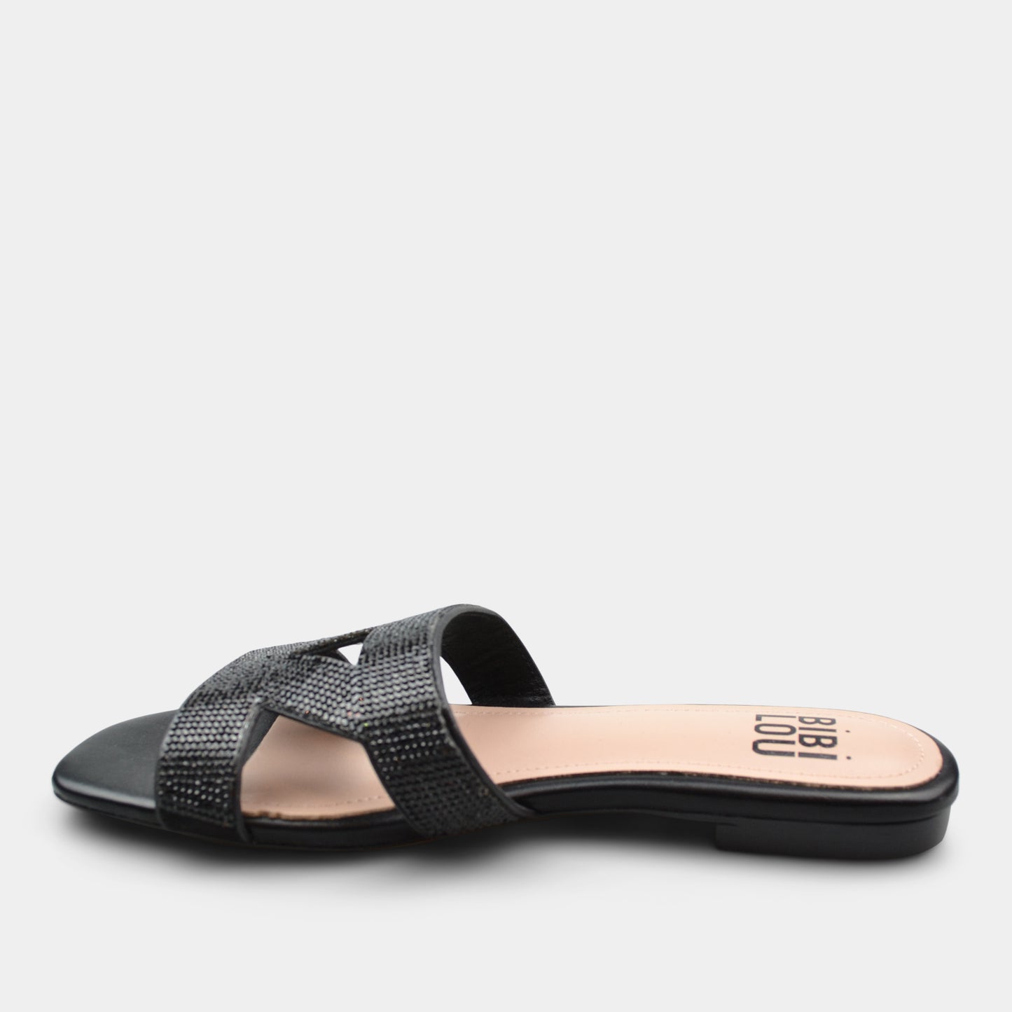 BIBI LOU SLIPPER SWART IN BLACK