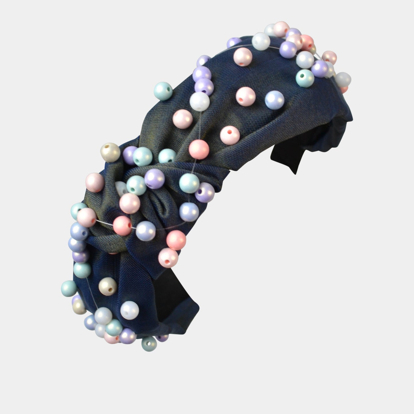 FASHION BY A STEP ABOVE HEADBAND WITH COLORFUL PEARLS