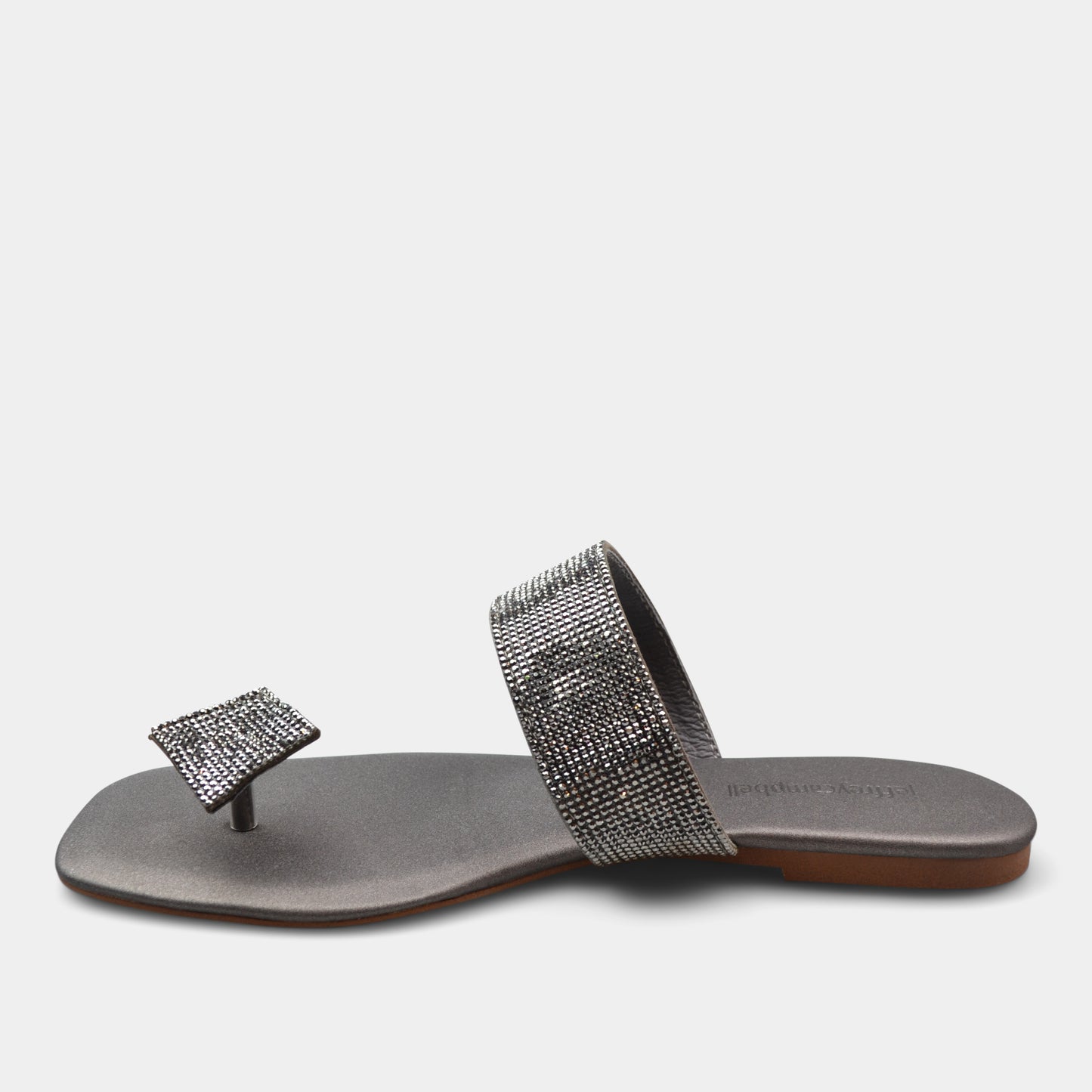 JEFFREY CAMPBELL SANDAL IN METALLIC GREY