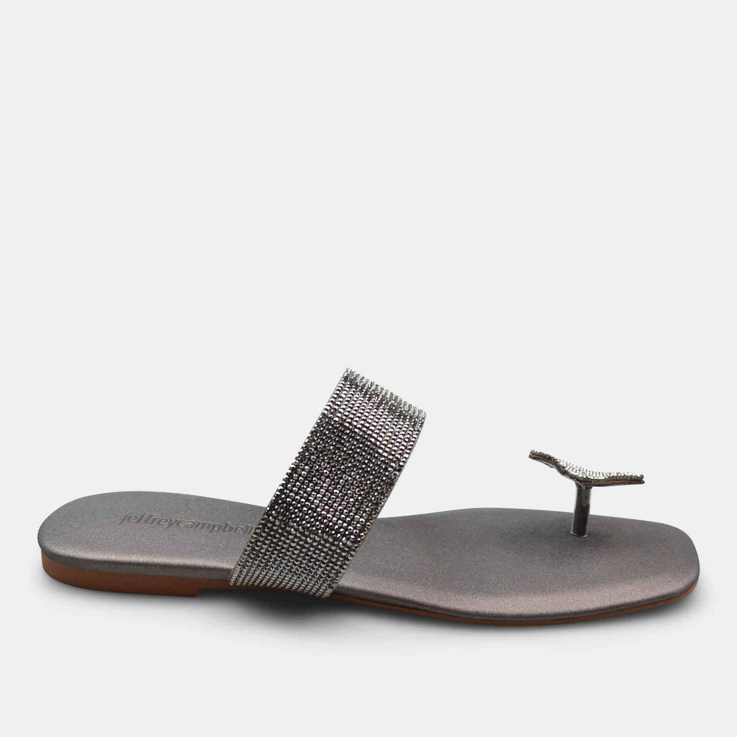 JEFFREY CAMPBELL SANDAL IN METALLIC GREY