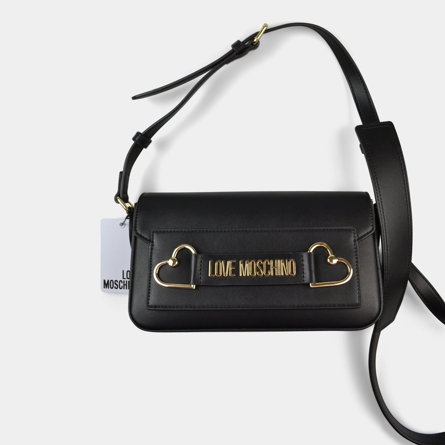 LOVE MOSCHINO SHOULDER BAG METAL HEARTS