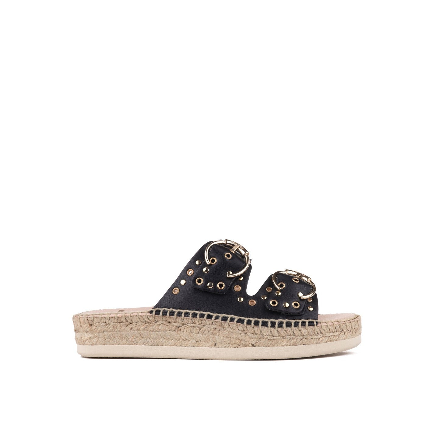 KANNA POP SANDAL IN BLACK WITH SEQUINS