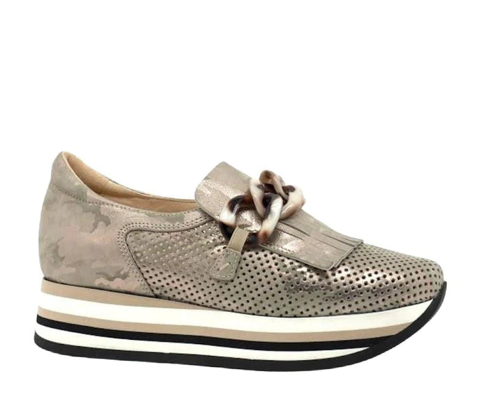 SOFTWAVES PLATFORM SNEAKER IN KAKI