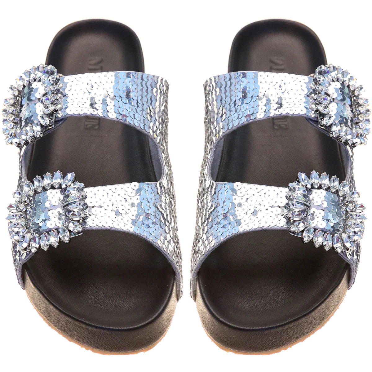 MYSTIQUE MALTA SANDAL SILVER WITH SEQUINS