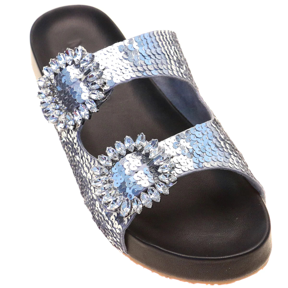 MYSTIQUE MALTA SANDAL SILVER WITH SEQUINS