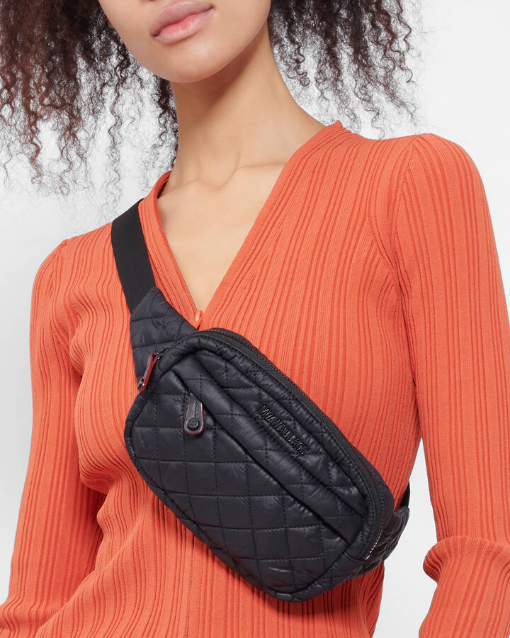 MZ WALLACE METRO BELT BAG IN BLACK