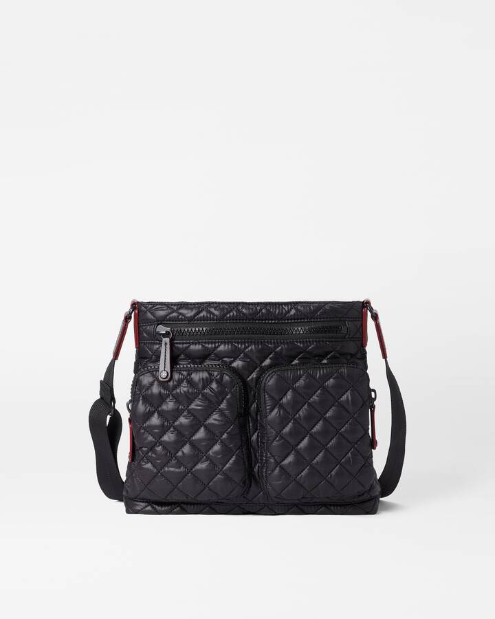 Small Mia Quilted Crossbody Bag in Black