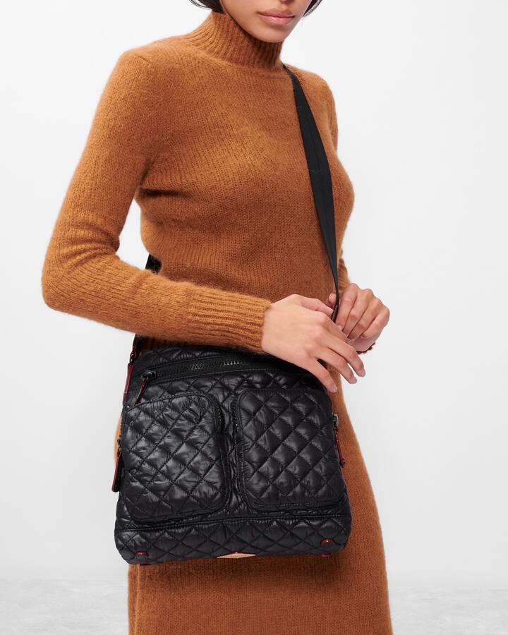 MZ WALLACE QUILTED MIA MEDIUM BLACK