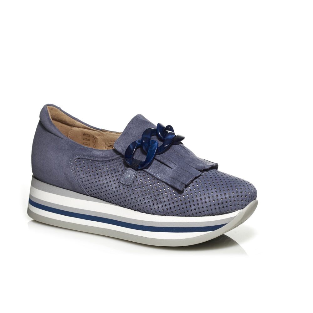 SOFTWAVES PLATFORM SNEAKER IN NAVY